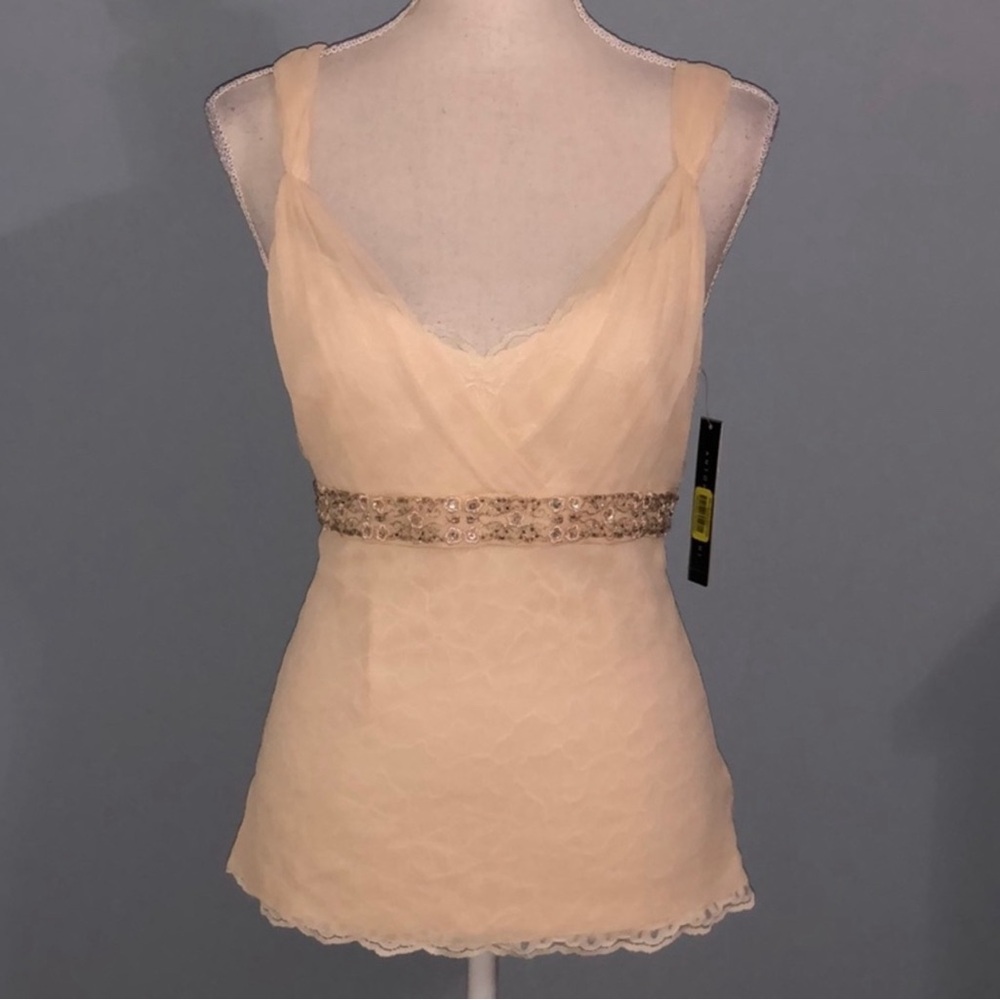 Antonio Melani - Silk Lace Sequin Top - New